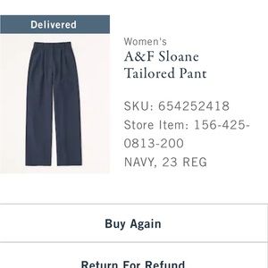 Abercrombie & Fitch Sloane Tailored Pant